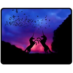 Unicorn Sunset Double Sided Fleece Blanket (Medium) from ArtsNow.com 58.8 x47.4  Blanket Front