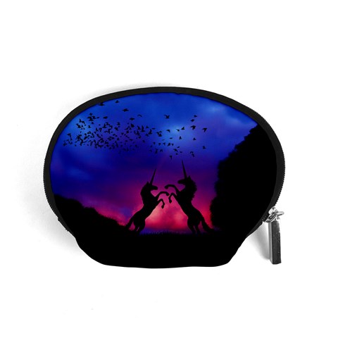 Unicorn Sunset Accessory Pouch (Small) from ArtsNow.com Front