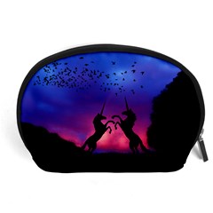 Unicorn Sunset Accessory Pouch (Large) from ArtsNow.com Front