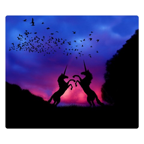 Unicorn Sunset Double Sided Flano Blanket (Small) from ArtsNow.com 50 x40  Blanket Front