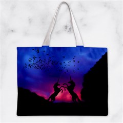 Unicorn Sunset Zipper Mini Tote Bag from ArtsNow.com Front