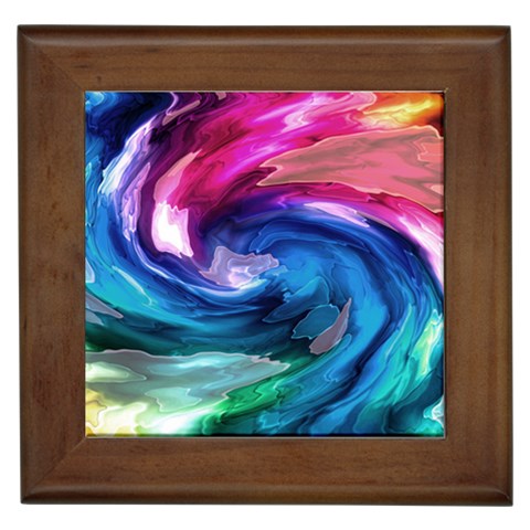 Water Paint Framed Tile from ArtsNow.com Front