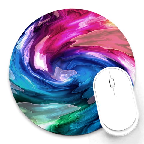 Water Paint Round Mousepad from ArtsNow.com Front