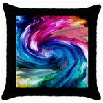 Water Paint Throw Pillow Case (Black)