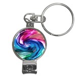 Water Paint Nail Clippers Key Chain