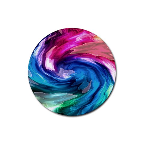 Water Paint Rubber Round Coaster (4 pack) from ArtsNow.com Front