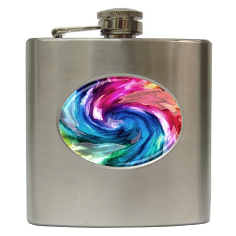Water Paint Hip Flask (6 oz) from ArtsNow.com Front
