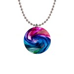 Water Paint 1  Button Necklace