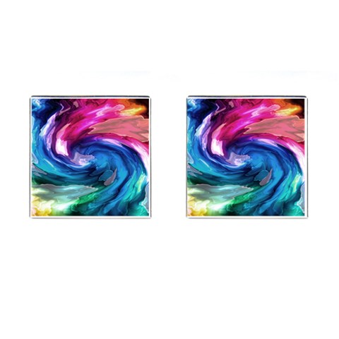 Water Paint Cufflinks (Square) from ArtsNow.com Front(Pair)