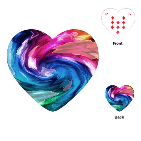 Water Paint Playing Cards (Heart) from ArtsNow.com Front