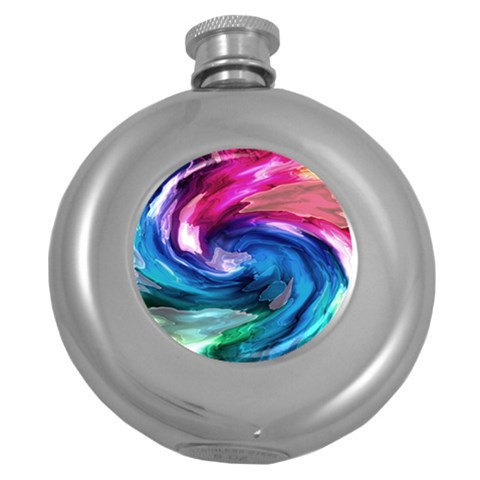 Water Paint Hip Flask (5 oz) from ArtsNow.com Front