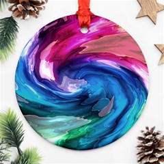 Water Paint Round Ornament (Two Sides) from ArtsNow.com Front