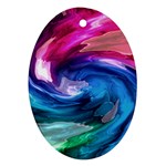 Water Paint Oval Ornament (Two Sides)