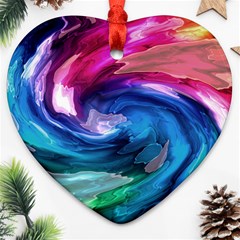 Water Paint Heart Ornament (Two Sides) from ArtsNow.com Front