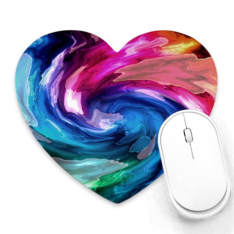 Water Paint Heart Mousepad from ArtsNow.com Front