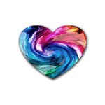 Water Paint Rubber Heart Coaster (4 pack)