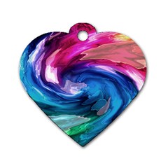 Water Paint Dog Tag Heart (Two Sides) from ArtsNow.com Front