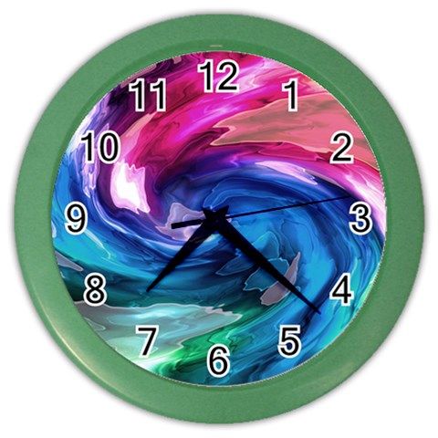 Water Paint Color Wall Clock from ArtsNow.com Front
