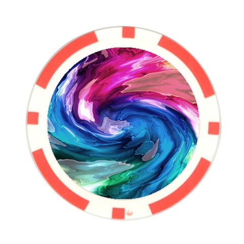 Water Paint Poker Chip Card Guard (10 pack) from ArtsNow.com Front