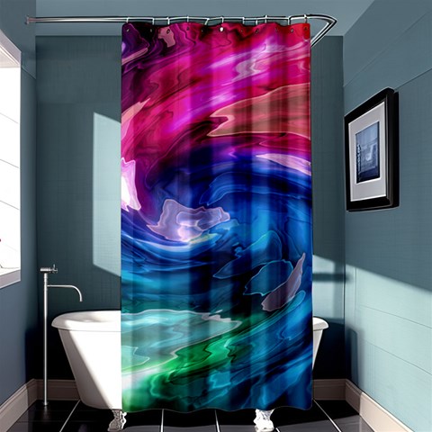 Water Paint Shower Curtain 36  x 72  (Stall) from ArtsNow.com Curtain(36 X72 ) - 33.26 x66.24  Curtain(36 X72 )