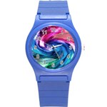 Water Paint Round Plastic Sport Watch (S)