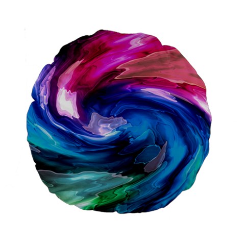 Water Paint Standard 15  Premium Round Cushion  from ArtsNow.com Front