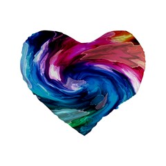 Water Paint Standard 16  Premium Heart Shape Cushion  from ArtsNow.com Front