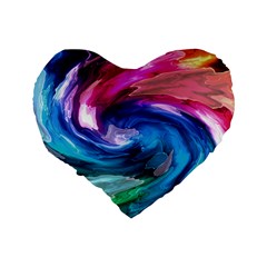 Water Paint Standard 16  Premium Heart Shape Cushion  from ArtsNow.com Back