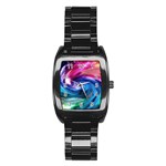 Water Paint Stainless Steel Barrel Watch