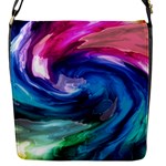 Water Paint Flap Closure Messenger Bag (S)