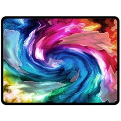 Water Paint Double Sided Fleece Blanket (Large) from ArtsNow.com 80 x60  Blanket Back