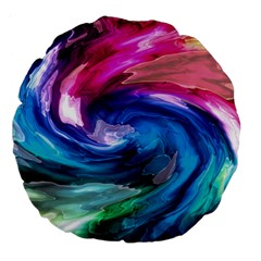 Water Paint Large 18  Premium Flano Round Cushion  from ArtsNow.com Front