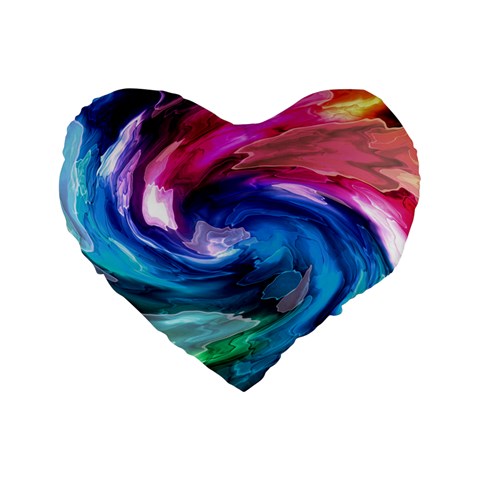 Water Paint Standard 16  Premium Flano Heart Shape Cushion  from ArtsNow.com Front