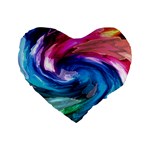 Water Paint Standard 16  Premium Flano Heart Shape Cushion 