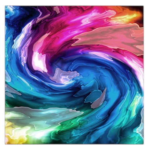 Water Paint Large Satin Scarf (Square) from ArtsNow.com Front