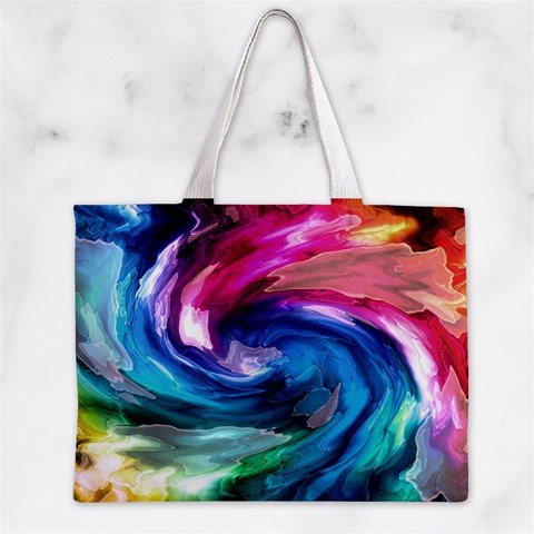 Water Paint Zipper Mini Tote Bag from ArtsNow.com Front