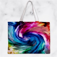 Water Paint Zipper Mini Tote Bag from ArtsNow.com Back