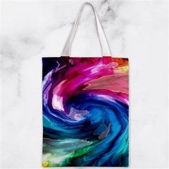 Water Paint Zipper Classic Tote Bag from ArtsNow.com Front