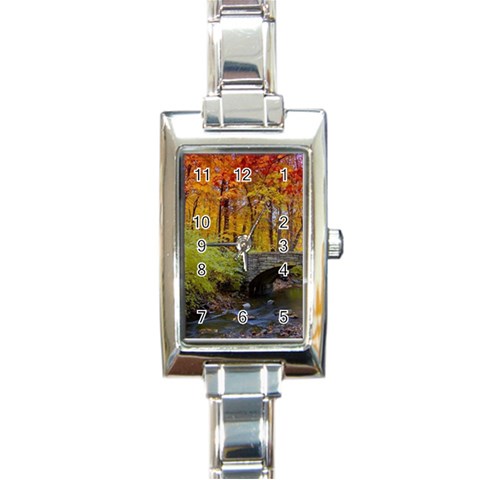 Stone Country Bridge Rectangle Italian Charm Watch from ArtsNow.com Front