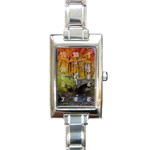 Stone Country Bridge Rectangle Italian Charm Watch