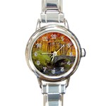 Stone Country Bridge Round Italian Charm Watch