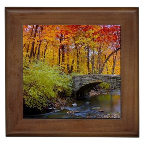 Stone Country Bridge Framed Tile from ArtsNow.com Front