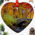 Stone Country Bridge Ornament (Heart)