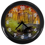 Stone Country Bridge Wall Clock (Black)