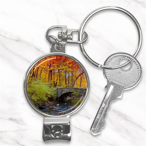 Stone Country Bridge Nail Clippers Key Chain from ArtsNow.com Front
