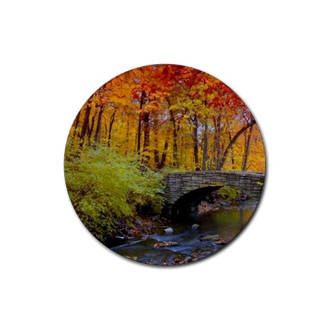 Stone Country Bridge Rubber Coaster (Round) from ArtsNow.com Front