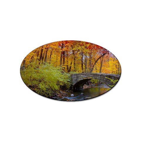 Stone Country Bridge Sticker (Oval) from ArtsNow.com Front