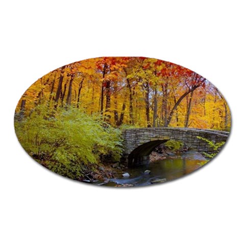 Stone Country Bridge Magnet (Oval) from ArtsNow.com Front