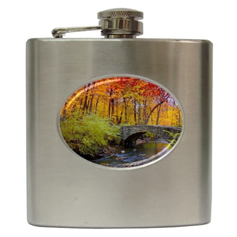 Stone Country Bridge Hip Flask (6 oz) from ArtsNow.com Front