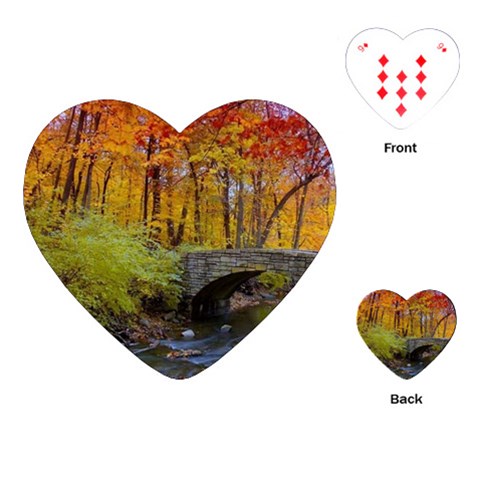 Stone Country Bridge Playing Cards (Heart) from ArtsNow.com Front